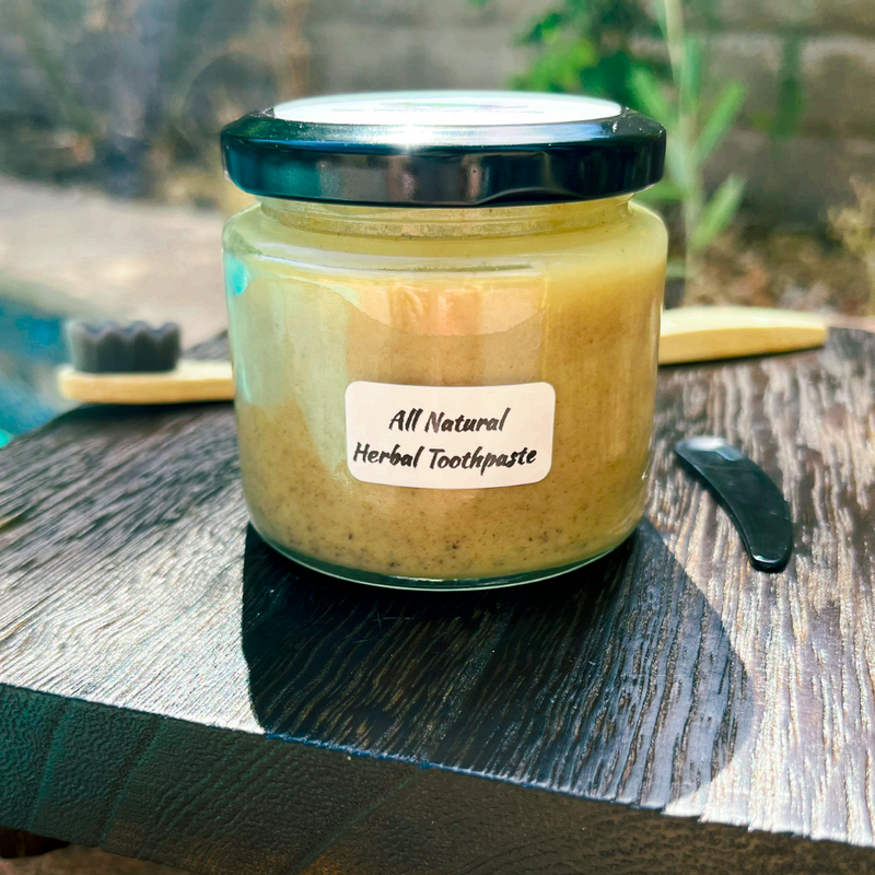 Handmade Herbal Toothpaste - Fluoride Free, Nine Ingredients