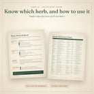 The ailment guide and the quick-reference herb chart