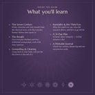 What you'll learn: the seven centers, the breath, grounding, kundalini, a 21-day plan and a printable journal