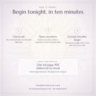 How it works: check out, open anywhere, ground and breathe tonight
