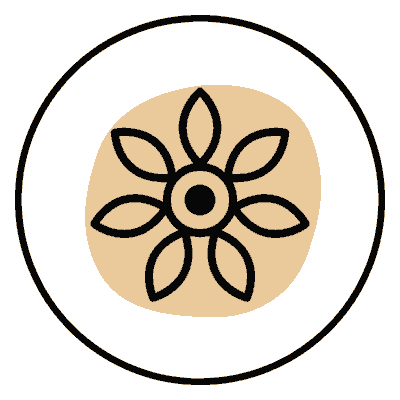 Seven-petalled lotus icon
