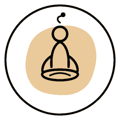 Seated meditation figure icon